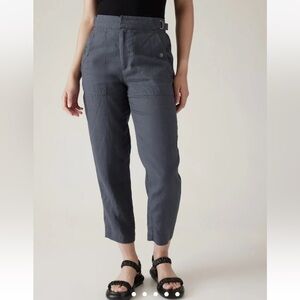 ATHLETA | voyager blue linen pant
